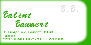 balint baumert business card
